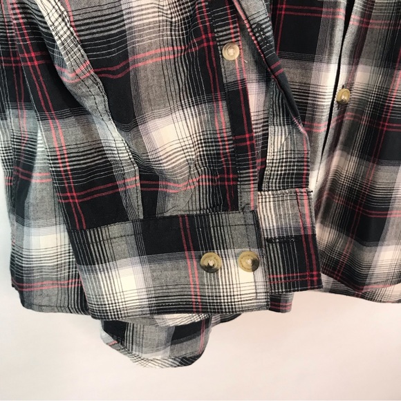 Browning Men's Black & White Plaid Long Sleeve Button Down Shirt - Picture 6 of 11